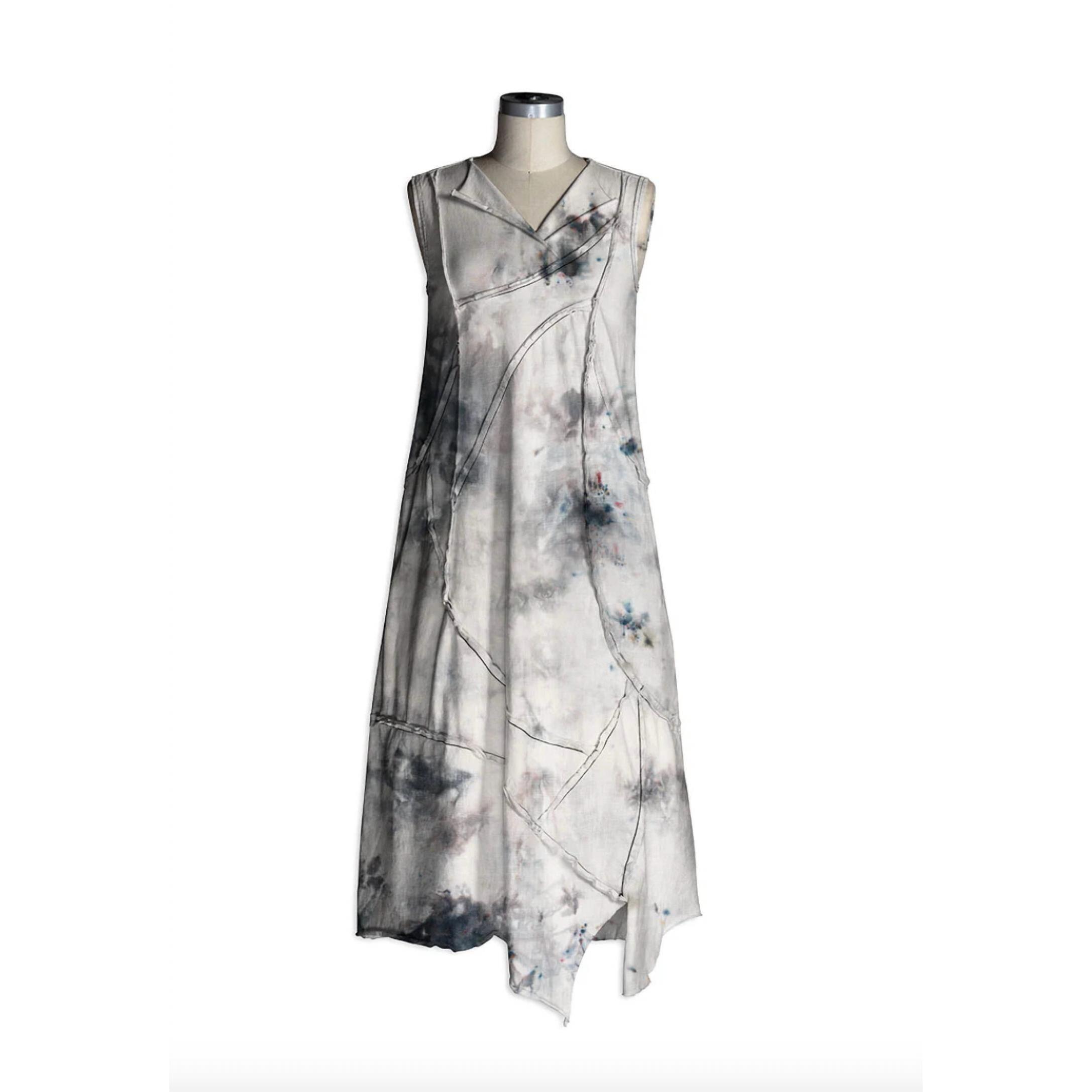 New Cynthia Ashby Women's Valley Dress In Rainstorm